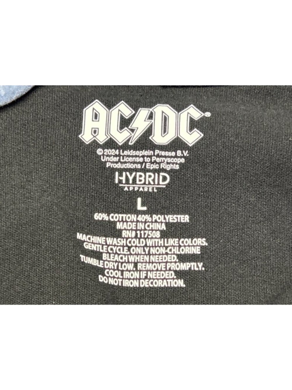 AC/DC Mens Size L High Voltage Graphic Tank Top Black Sleeveless - Picture 7 of 7